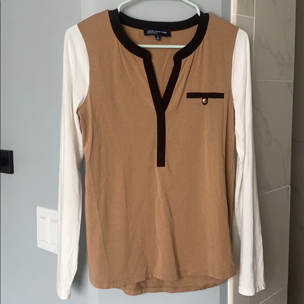 JONES NEW YORK size S SHIRT LONG SLEEVE